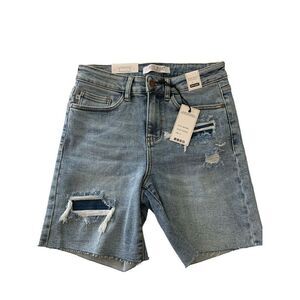 Judy Blue high waist denim jean shorts light blue JB150094 women's small NEW NWT